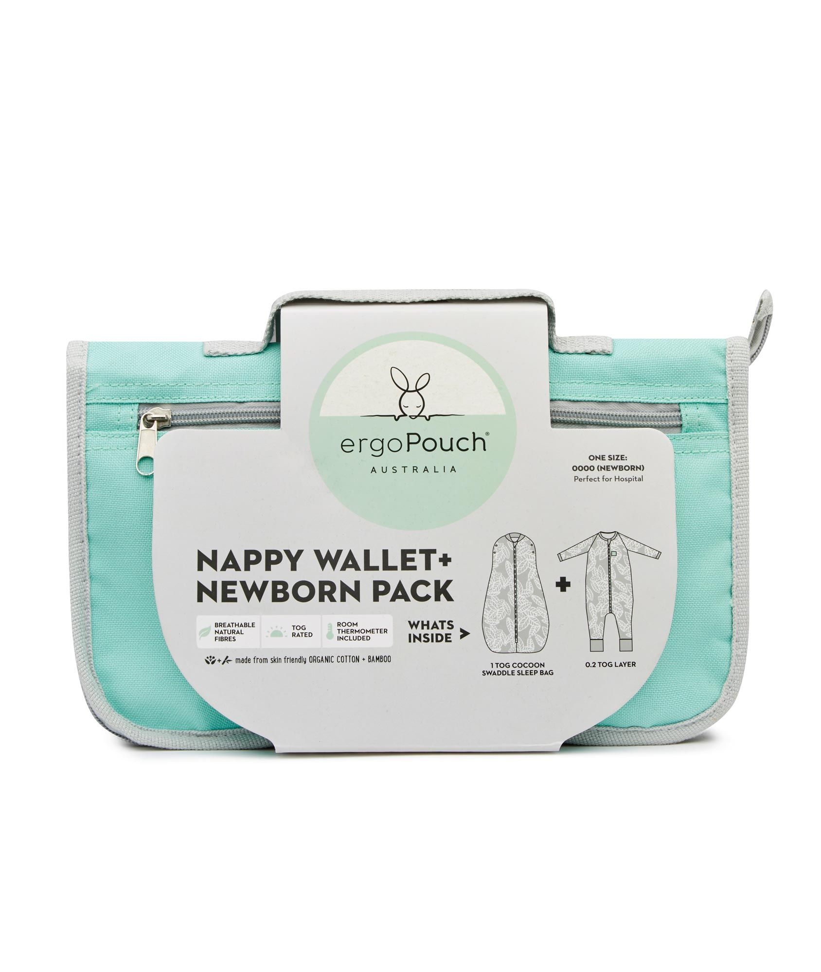 Newborn Nappy Wallet Gift Pack Grey Marle