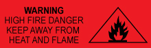 fire hazard label
